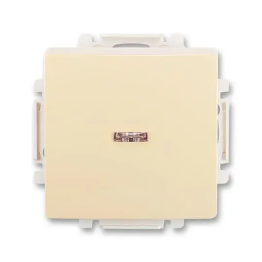3557G-A02342 C1  Spínač dvojpólový s průzorem, krémová